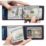 NapaWalli RFID Blocking Bifold Slim Genuine Leather Thin Minimalist Front Pocket Wallets for Men Money Clip Made From Full Grain Leather