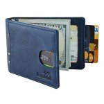 NapaWalli RFID Blocking Bifold Slim Genuine Leather Thin Minimalist Front Pocket Wallets for Men Money Clip Made From Full Grain Leather