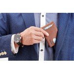NapaWalli RFID Blocking Bifold Slim Genuine Leather Thin Minimalist Front Pocket Wallets for Men Money Clip Made From Full Grain Leather