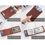 NapaWalli RFID Blocking Bifold Slim Genuine Leather Thin Minimalist Front Pocket Wallets for Men Money Clip Made From Full Grain Leather