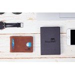 NapaWalli RFID Blocking Bifold Slim Genuine Leather Thin Minimalist Front Pocket Wallets for Men Money Clip Made From Full Grain Leather