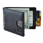 NapaWalli RFID Blocking Bifold Slim Genuine Leather Thin Minimalist Front Pocket Wallets for Men Money Clip Made From Full Grain Leather