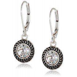 Napier Color Declaration Swarovski Lever-Back Drop Earrings