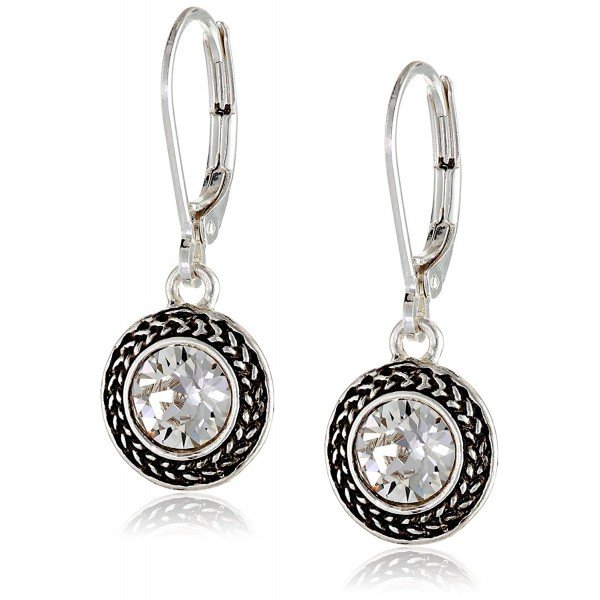 Napier Color Declaration Swarovski Lever-Back Drop Earrings