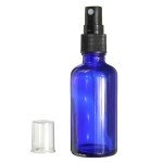 New 1pcs 50ml Empty Blue Glass Spray Bottle Glass Sprayer Bottles Perfume Container Refillable Cosmetic Atomizer For Tarvel Gift