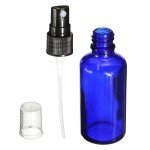 New 1pcs 50ml Empty Blue Glass Spray Bottle Glass Sprayer Bottles Perfume Container Refillable Cosmetic Atomizer For Tarvel Gift