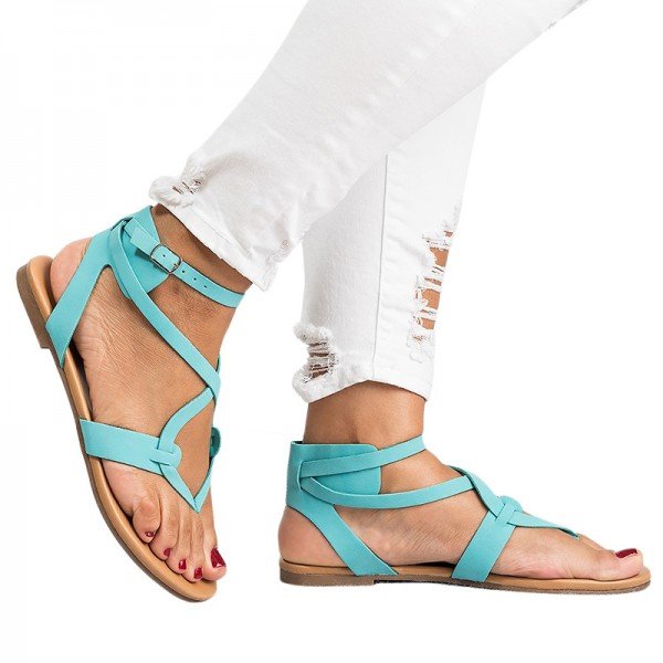 New Arrive Women Sandals Gladiator Summer Women Shoes  Plus Size 35-43 Flats Sandals Shoes For Women Casual Rome Style Sandalias