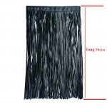 New Hippie Boho Fringe Tassel Black Faux Leather Ladies Belts sexy leisure skirt High Waist Fashion Women Long Belt Nightclub