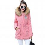 New Long Parkas Female Womens Winter Jacket Coat Thick Cotton Warm Jacket Womens Outwear Parkas Plus Size Fur Coat 2018