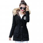 New Long Parkas Female Womens Winter Jacket Coat Thick Cotton Warm Jacket Womens Outwear Parkas Plus Size Fur Coat 2018