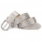 New PU Individuality Rivet Inlay Ancient Belt For Women Fashion Pin Buckle Waist Women Belts Luxury Brands Leather Belt Female