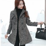 New Women's Wool Blends Coat Winter 2018 Autumn Fashion Elegant Mother Turtleneck Plaid Slim Long Tweed Woolen Outerwear Female New Women's Wool Blends Coat Winter 2018 Autumn Fashion Elegant Mother Turtleneck Plaid Slim Long Tweed Woolen Outerwear Female