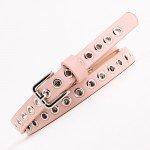 New Women's belt black hollow rivets woman waist belts leather luxury brand Slimming belt woman Feminine strap cinturon N097