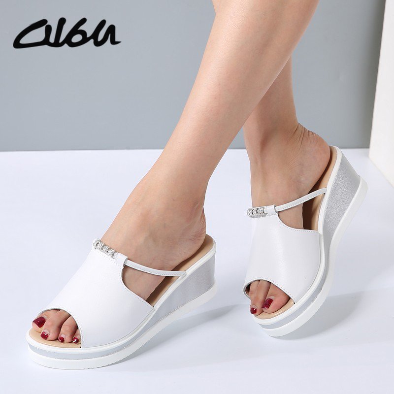 leather mule sandals ladies