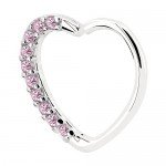 OUFER Body Piercing Jewelry Heart Sharped Right Closure Daith Cartilage Tragus Helix Earrings 16 Gauge