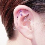 OUFER Body Piercing Jewelry Heart Sharped Right Closure Daith Cartilage Tragus Helix Earrings 16 Gauge