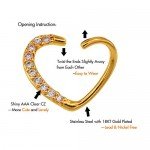 OUFER Body Piercing Jewelry Heart Sharped Right Closure Daith Cartilage Tragus Helix Earrings 16 Gauge