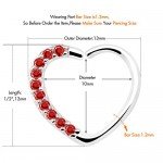 OUFER Body Piercing Jewelry Heart Sharped Right Closure Daith Cartilage Tragus Helix Earrings 16 Gauge