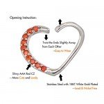 OUFER Body Piercing Jewelry Heart Sharped Right Closure Daith Cartilage Tragus Helix Earrings 16 Gauge