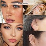 OUFER Body Piercing Jewelry Heart Sharped Right Closure Daith Cartilage Tragus Helix Earrings 16 Gauge