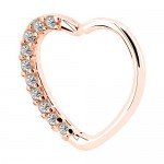 OUFER Body Piercing Jewelry Heart Sharped Right Closure Daith Cartilage Tragus Helix Earrings 16 Gauge