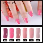 OYAKOM 7.5ml Nail Polish Nail Gel Soak off LED UV Hybrid Gel Varnishes Nail Primer Gel Lacquer Red Pink Sexy Color Nail Makeup