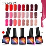 OYAKOM 7.5ml Nail Polish Nail Gel Soak off LED UV Hybrid Gel Varnishes Nail Primer Gel Lacquer Red Pink Sexy Color Nail Makeup