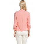 POGT Women 3/4 Sleeve Blazer Open Front Cardigan Jacket Work Office Blazer