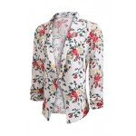 POGT Women 3/4 Sleeve Blazer Open Front Cardigan Jacket Work Office Blazer