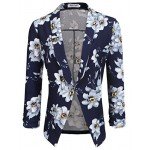 POGT Women 3/4 Sleeve Blazer Open Front Cardigan Jacket Work Office Blazer