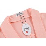 POGT Women 3/4 Sleeve Blazer Open Front Cardigan Jacket Work Office Blazer