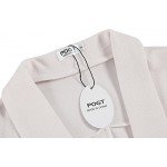 POGT Women 3/4 Sleeve Blazer Open Front Cardigan Jacket Work Office Blazer