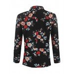 POGT Women 3/4 Sleeve Blazer Open Front Cardigan Jacket Work Office Blazer