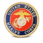 Patriotic U.S. Marines & American Flag Lapel Hat Pin & Tie Tack Set with Clutch Back by Novel Merk
