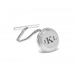 Personalized Silver Beveled Tie Pin Engraved Free