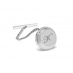 Personalized Silver Beveled Tie Pin Engraved Free