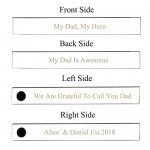 PiercingJ Personalized Custom Message Engrave Name Initial Vertical Cuboid Bar Necklace Stainless Steel Pendant Chain Golden Silver Rose Gold Tone + Gift Box