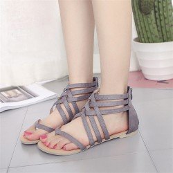 Plus Size 34-43 Flats Summer Women Sandals 2018 New Fashion flat leather Casual Shoes For Woman shoes sandals for female