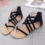 Plus Size 34-43 Flats Summer Women Sandals 2018 New Fashion flat leather Casual Shoes For Woman shoes sandals for female