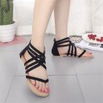 Plus Size 34-43 Flats Summer Women Sandals 2018 New Fashion flat leather Casual Shoes For Woman shoes sandals for female