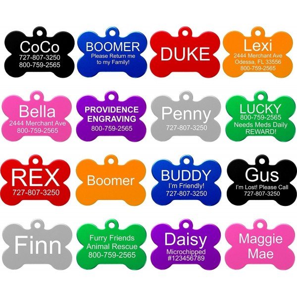 Providence Engraving Aluminum Pet ID Tags for Cat and Dog