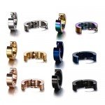 Pusheng Stainless Steel Small Hoop Earrings Set for Men Women Huggie Earrings