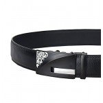 QISHI YUHUA Belt Men's Leather Ratchet Belt