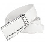 QISHI YUHUA Belt Men's Leather Ratchet Belt