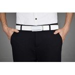 QISHI YUHUA Belt Men's Leather Ratchet Belt