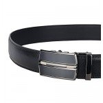 QISHI YUHUA Belt Men's Leather Ratchet Belt
