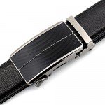 QISHI YUHUA Belt Men's Leather Ratchet Belt
