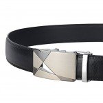 QISHI YUHUA Belt Men's Leather Ratchet Belt