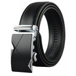 QISHI YUHUA Belt Men's Leather Ratchet Belt