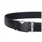 QISHI YUHUA Belt Men's Leather Ratchet Belt